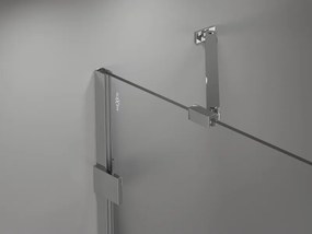 Mexen Lunar-B, výklopný sprchový kút ľavý 85 x 70 cm, 8mm číre sklo, chrómový profil, 832-085-070-01-00-L