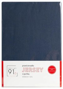 PRESTIERADLO S ELASTICKÝM JERSEY DESIGN91 160X200 CM, VÝŠKA 30 CM MODRÁ NAVY