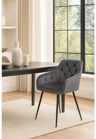 Noela Zamatová jedálenská stolička SIENA sivá