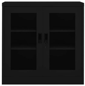 vidaXL Kancelárska skriňa čierna 90x40x90 cm oceľová