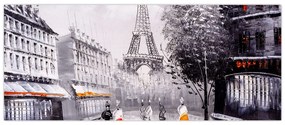 Obraz - Olejomaľba, Paríž (120x50 cm)