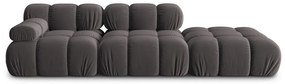 Tmavosivá zamatová pohovka 282 cm Bellis – Micadoni Home