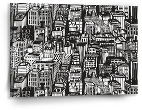 Sablio Obraz Kreslené mrakodrapy - 90x60 cm
