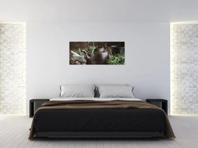 Obraz - Kanvička s rozmarínom (120x50 cm)