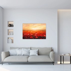 Obraz - Pole vlčích makov (90x60 cm)