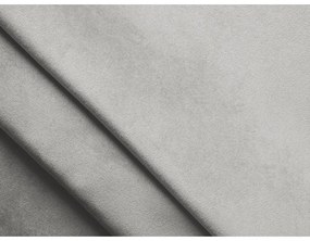 Svetlosivá zamatová čalúnená dvojlôžková posteľ s úložným priestorom s roštom 140x200 cm Hiko – Makamii