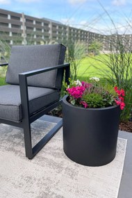 Kvetináč NEW RONDO, sklolaminát, Ø 43 cm, antracit