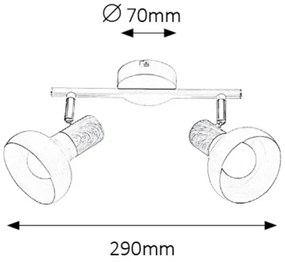 Rabalux 5944 - Bodové svietidlo HOLLY 2xE14/40W/230V biela