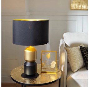 Eglo 390188 - Stolná lampa LAURIGNANO 1xE27/40W/230V čierna/zlatá