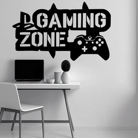 Veselá Stena Samolepka na stenu na stenu Gaming zone Farba: černá