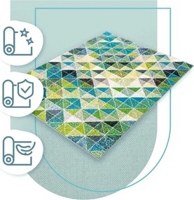 Koberec Agnella Funky Top Super Tas tyrkysový