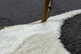 Dywany Łuszczów, AKCIA: 80x150 cm Kusový koberec Mode 8598 geometric cream/black, čiernobiela, detská izba