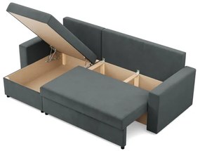Rohová rozkladacia sedačka NEO Kronos tmavosivá