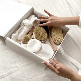 Suchá masážna kefa - diviačie štetiny (stredne tvrdá)