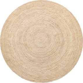 Ručne viazaný kusový koberec Rhea J-11 Natural kruh, 300x300 (priemer) kruh, béžová, chodba / predsieň, Diamond Carpets India