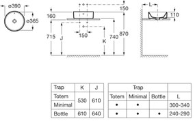 Roca A3270MJ000 - Keramické umývadlo GAP na dosku, pr. 39 cm, biele
