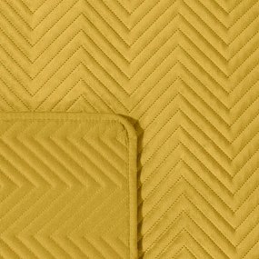 Dekorstudio Zamatový prehoz na posteľ SOFIA v horčicovej farbe Rozmer prehozu (šírka x dĺžka): 220x240cm