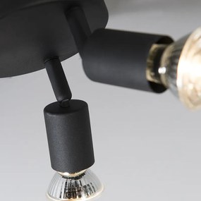 Priemyselné bodové svetlo čierne otočné okrúhle 3-svetlo - Jeany