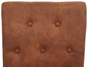 2x Jedálenská stolička Chesterfield 2, tmavé nohy, látka - Imitácia semišu