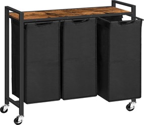 Koš na prádlo Houseland Lordo 130,5 l hnědý/černý