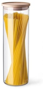 Simax 5132 sklenená dóza s dreveným viečkom, 1,8 l