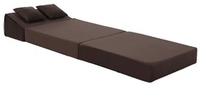 Skladacie kreslo/matrac PELOS, hnedá