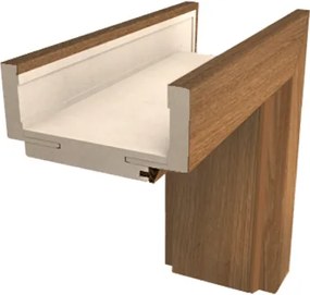 Obložková zárubňa DRE 70 cm pre hrúbku steny 8-10,5 cm orech karamelový pravá O1OK70P