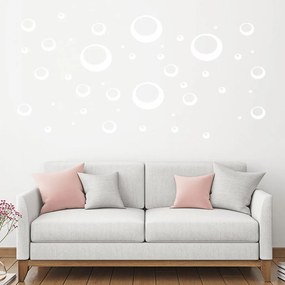 Veselá Stena Samolepka Bubliny Farba: bílá, Veľkosť: 60 x 70 cm
