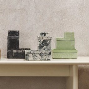 Ferm Living Úložný box Mist Emerald Off-white 7,5 x 10 cm