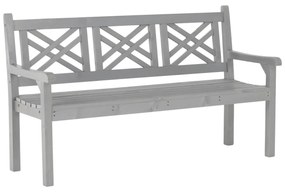 Drevená záhradná lavička, sivá, 150 cm, FABLA
