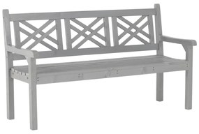 Tempo Kondela Drevená záhradná lavička, sivá, 150 cm, FABLA