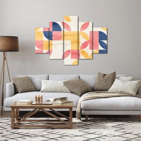 Obraz - Abstrakcia s retro vzormi (150x105 cm)