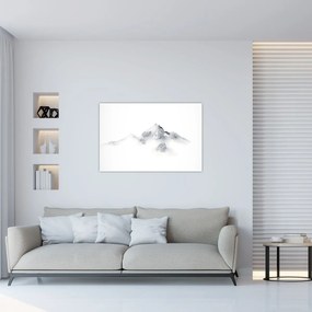 Obraz - Atramentová maľba hôr (90x60 cm)