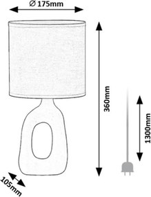 Rabalux SYLIRA stolná lampa, zelená farba