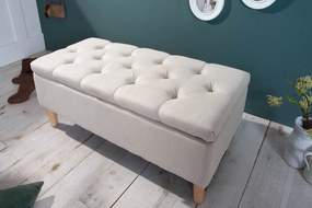 Dizajnová lavica Queen 100 cm béžová