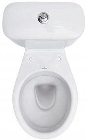 Cersanit President, kombi wc so splachovaním 3/6l, vertikálny odpad, prívod vody z boku nádrže a antibakteriálnym sedátkom z duroplastu, biela, K08-039