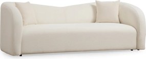 Třímístná pohovka Asos 225 cm bouclé krémová