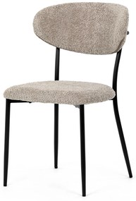 Autronic - Židle jídelní, lanýžová látka, černé kovové nohy. - CT-W1021 LAN2 AKCE