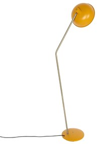Retro stojaca lampa žltá s bronzom - Milou