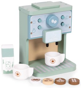 ECOTOYS Drevený detský kávovar - baristický set 8 dielov