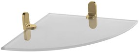 Erga Nature Gold, rohová polička na kozmetiku, zlatá lesklá, ERG-05851