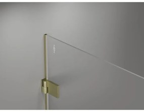 Mexen Lunar-B, ľavé otočné sprchové dvere 145 cm, 8mm číre sklo, zlatý matný profil, 832S-145-050-55-00-L