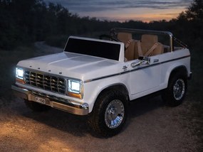 JOKOMISIADA Dvojmiestne autíčko na batériu klasický Ford Bronco Pickup biele PA0338