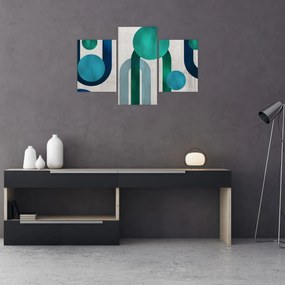 Obraz - Čiary a kruhové tvary (90x60 cm)