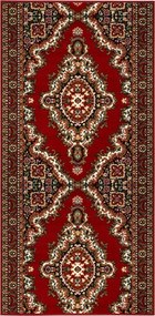 Alfa Carpets, AKCIA: 250x120 cm Behúň na mieru TEHERAN T-102 red - obšitý zo všetkých strán, červená, chodba / predsieň