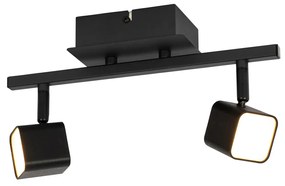 Moderné stropné svietidlo čierne vrátane LED 2-svetlo - Nola