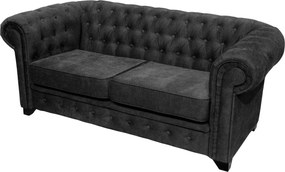 XXXLutz SEDAČKA CHESTERFIELD, drevo, textil, kompozitné drevo, antracitová MID.YOU - Sedačky - 000694009819