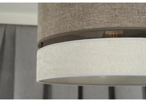 Duolla - Luster na lanku DOUBLE 1xE27/15W/230V pr. 40 cm hnedá/šedá