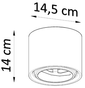Stropné svietidlo Kalu, 1x biele kovové tienidlo