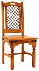 Stolička Jali s kovovým výpletom z indického masívu palisander Only stain